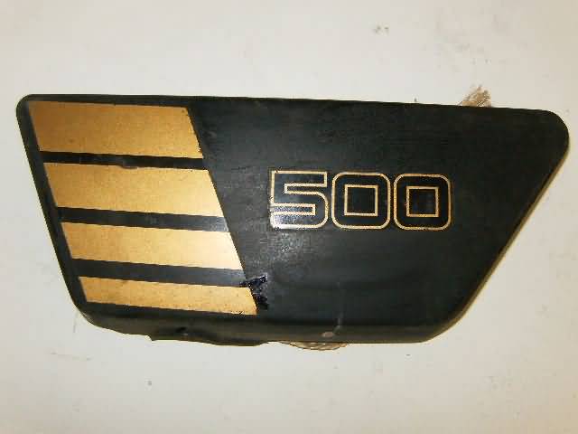 YAMAHA XS500 Side panel Left Black / Gold