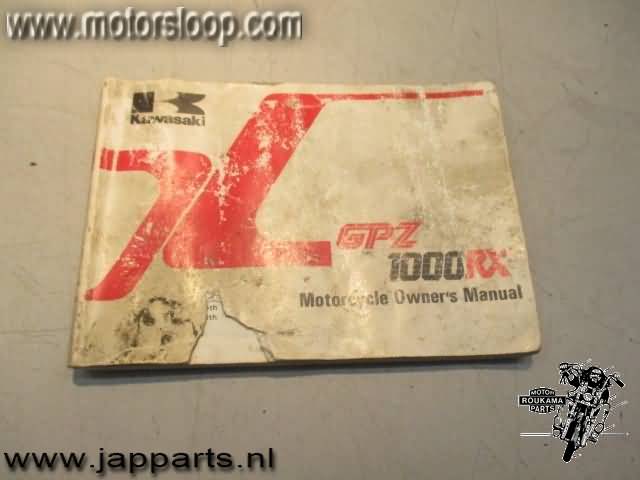 Kawasaki GPZ1000RX User manual