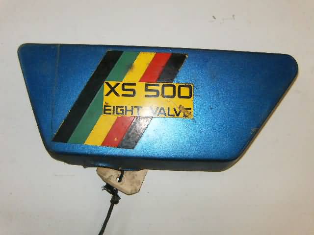 YAMAHA XS500 Zijkap Links Blauw