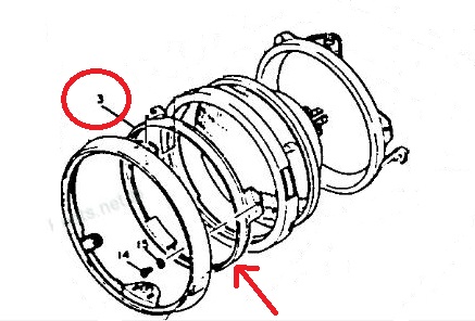 Yamaha XS650 '77-'83 HEADLIGHT RETAINING RING Yamaha XS650 '77-'83 HEADLIGHT RETAINING RING